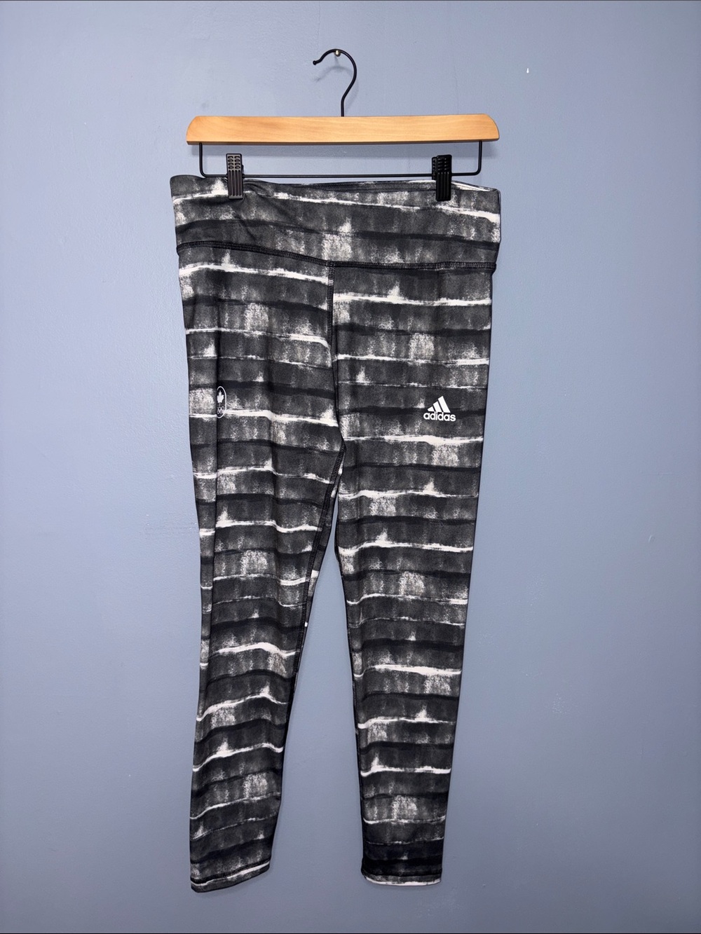 Adidas • Gray Printed Leggings